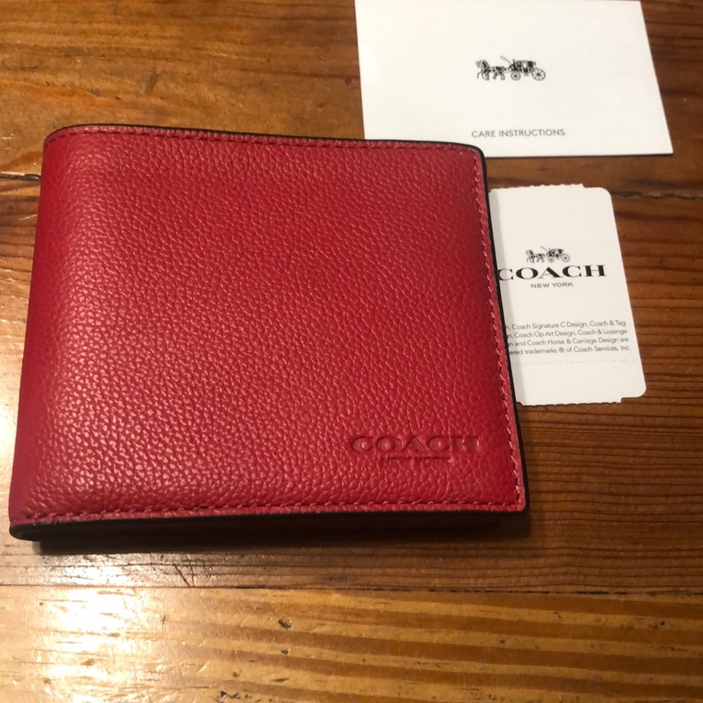 Brand new, all red coach wallet.